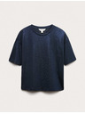 Marks & Spencer Metalické trblietavé tričko Marks & Spencer námorná modrá