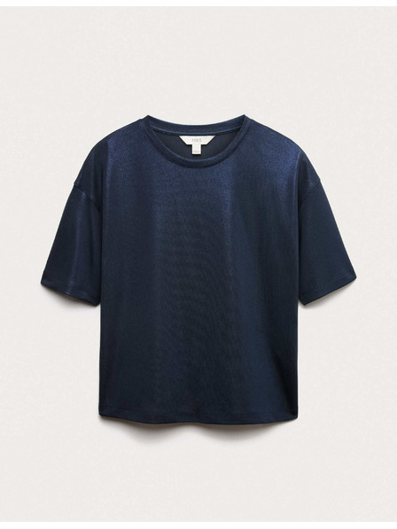 Marks & Spencer Metalické trblietavé tričko Marks & Spencer námorná modrá