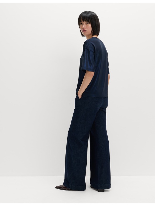 Marks & Spencer Metalické trblietavé tričko Marks & Spencer námorná modrá