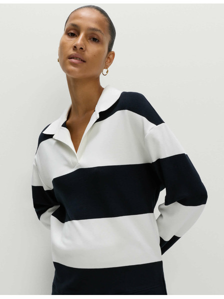 Marks & Spencer Pruhovaný pohodlný rugby top Marks & Spencer námorná modrá