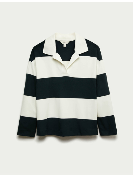 Marks & Spencer Pruhovaný pohodlný rugby top Marks & Spencer námorná modrá