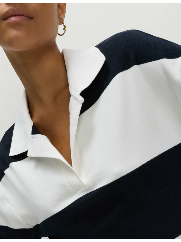 Marks & Spencer Pruhovaný pohodlný rugby top Marks & Spencer námorná modrá