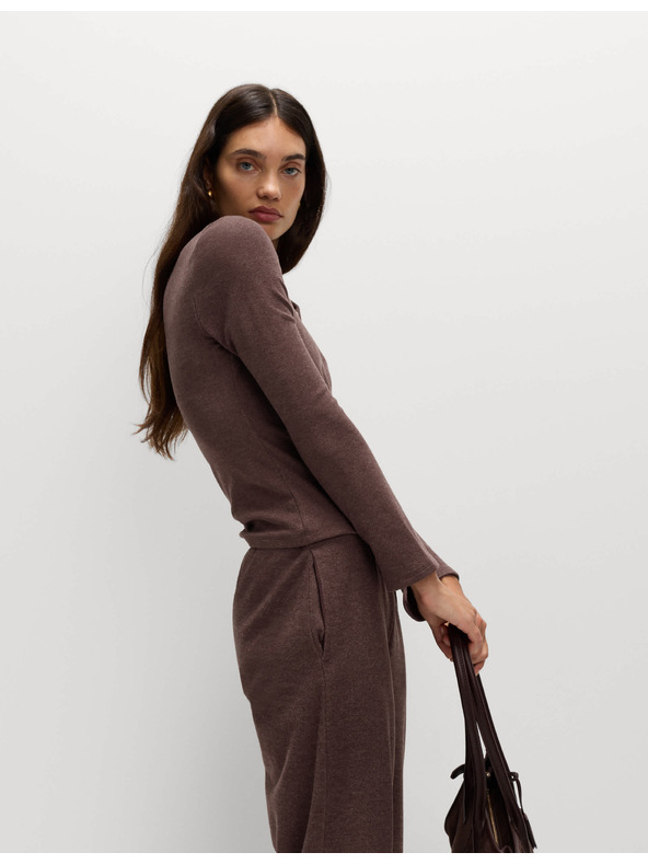 Marks & Spencer Pohodlný top s rozstrihnutým výstrihom a rozšírenými rukávmi Marks & Spencer červená