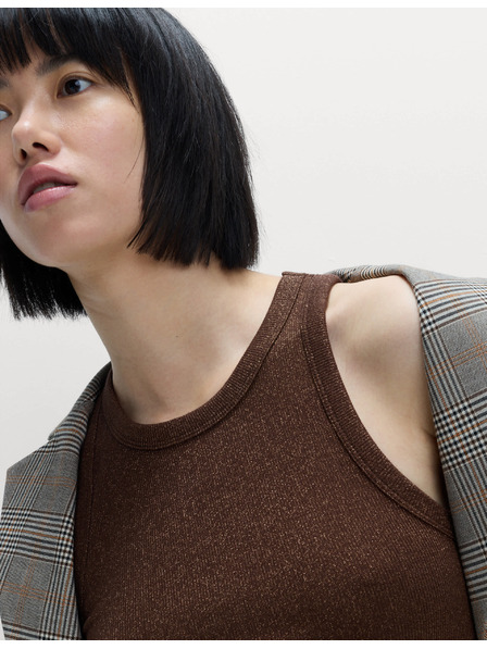 Marks & Spencer Trblietavý top, s vysokým podielom bavlny Marks & Spencer hnedá