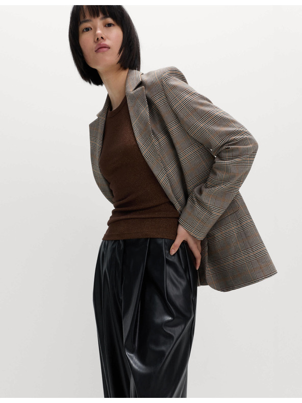 Marks & Spencer Trblietavý top, s vysokým podielom bavlny Marks & Spencer hnedá