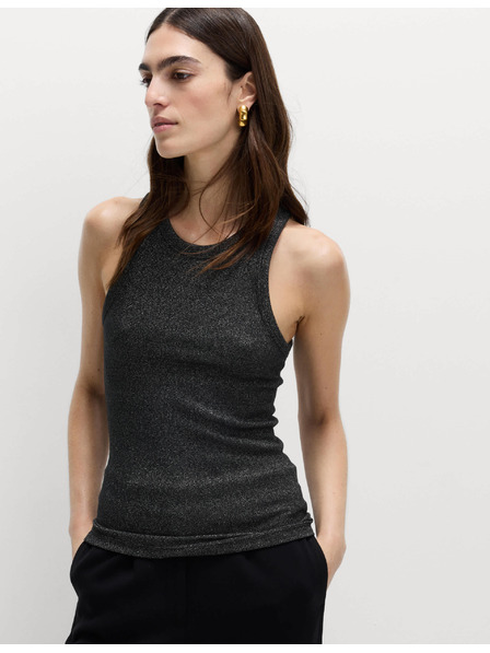 Marks & Spencer Trblietavý top, s vysokým podielom bavlny Marks & Spencer čierna