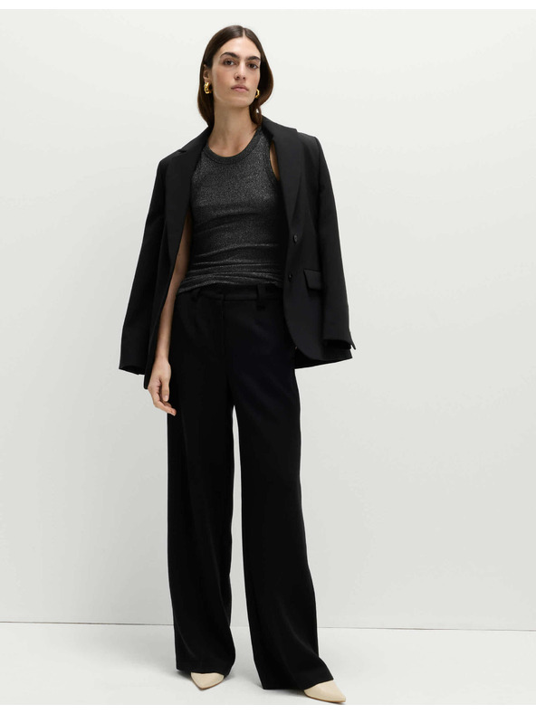 Marks & Spencer Trblietavý top, s vysokým podielom bavlny Marks & Spencer čierna