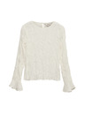 Marks & Spencer Čipková texturovaná blúzka s okrúhlym výstrihom Marks & Spencer smotanová