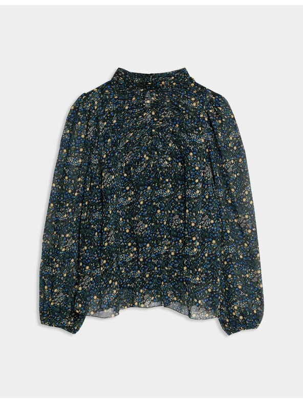 Marks & Spencer Kvetinová blúzka s dlhými rukávmi Marks & Spencer čierna