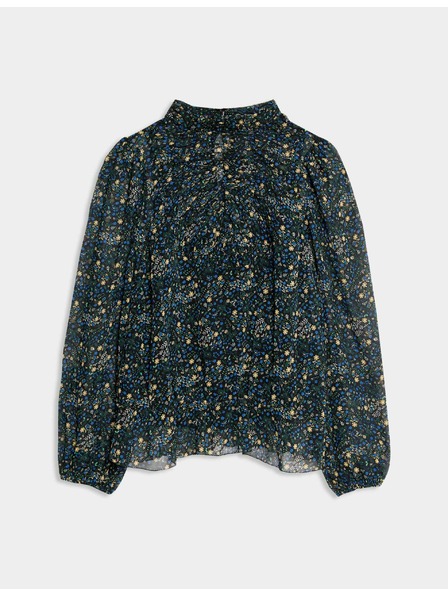 Marks & Spencer Kvetinová blúzka s dlhými rukávmi Marks & Spencer čierna