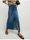 Marks & Spencer Džínsová maxi sukňa s prostihom vpredu Marks & Spencer námorná modrá
