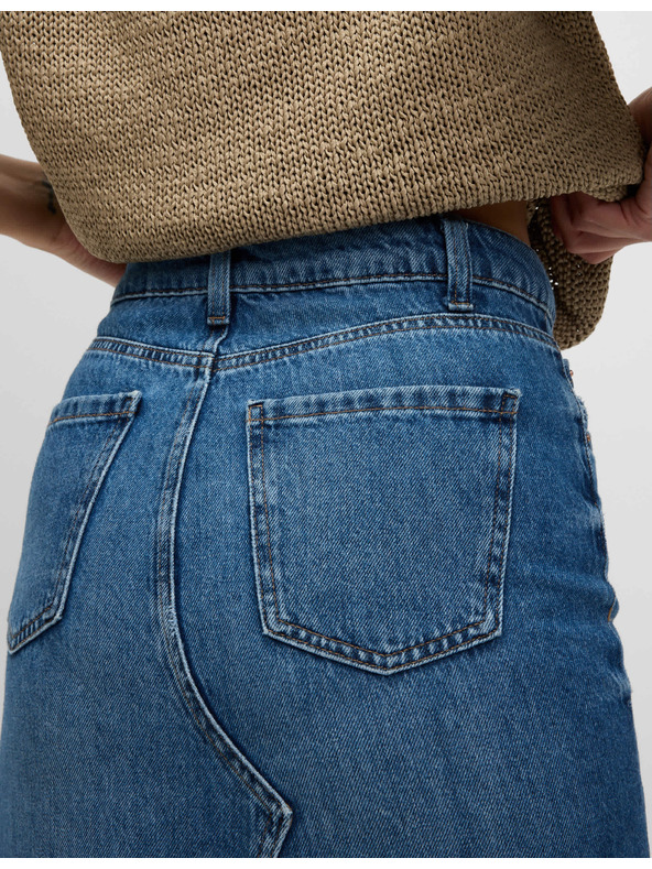 Marks & Spencer Džínsová maxi sukňa s prostihom vpredu Marks & Spencer námorná modrá