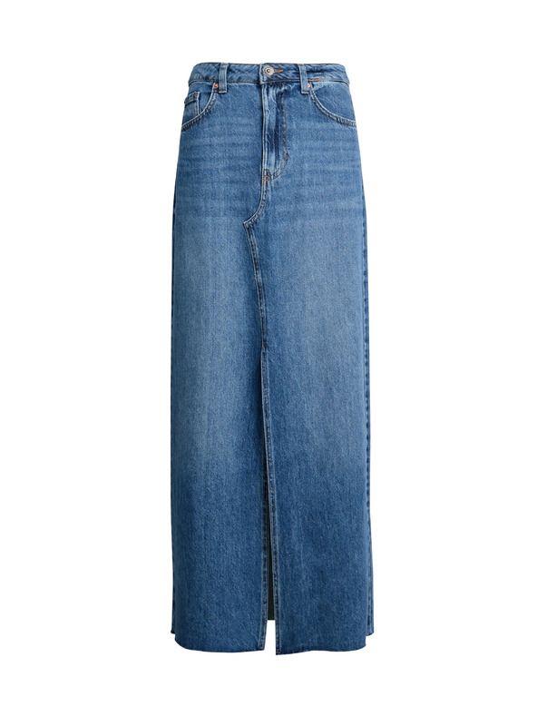 Marks & Spencer Džínsová maxi sukňa s prostihom vpredu Marks & Spencer námorná modrá
