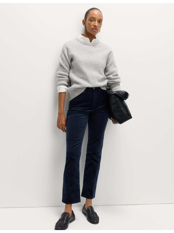 Marks & Spencer Menčestrové nohavice s vysokým obsahom bavlny Marks & Spencer námorná modrá