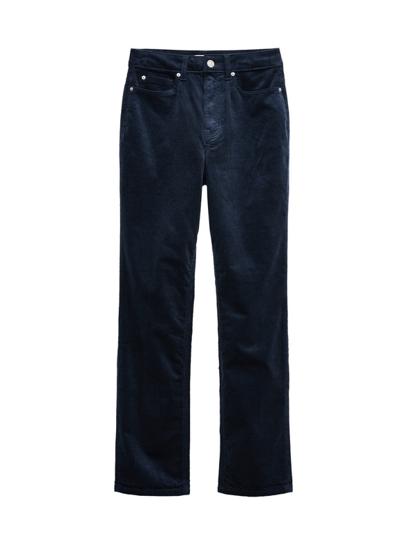 Marks & Spencer Menčestrové nohavice s vysokým obsahom bavlny Marks & Spencer námorná modrá