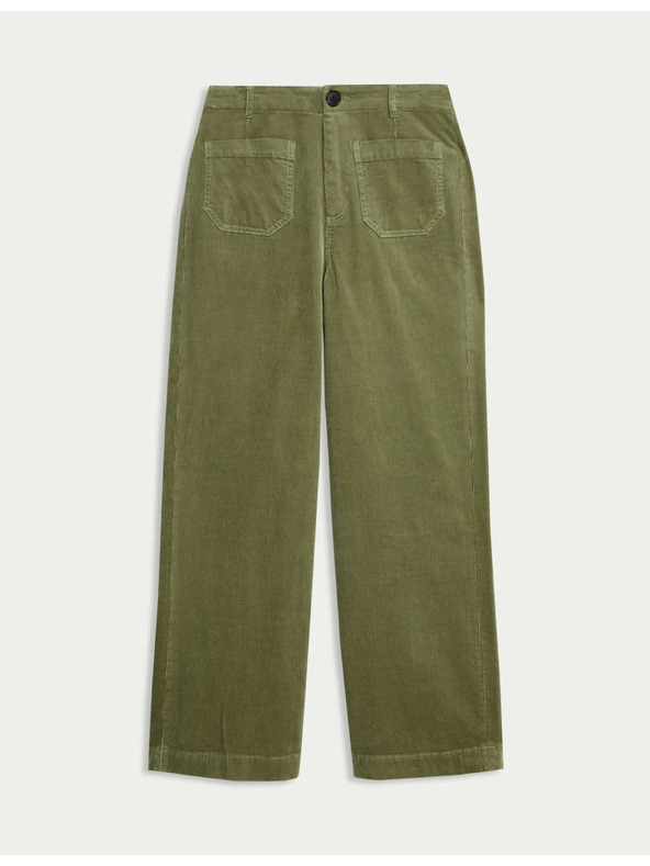 Marks & Spencer Menčestrové nohavice so širokými nohavicami Marks & Spencer zelená