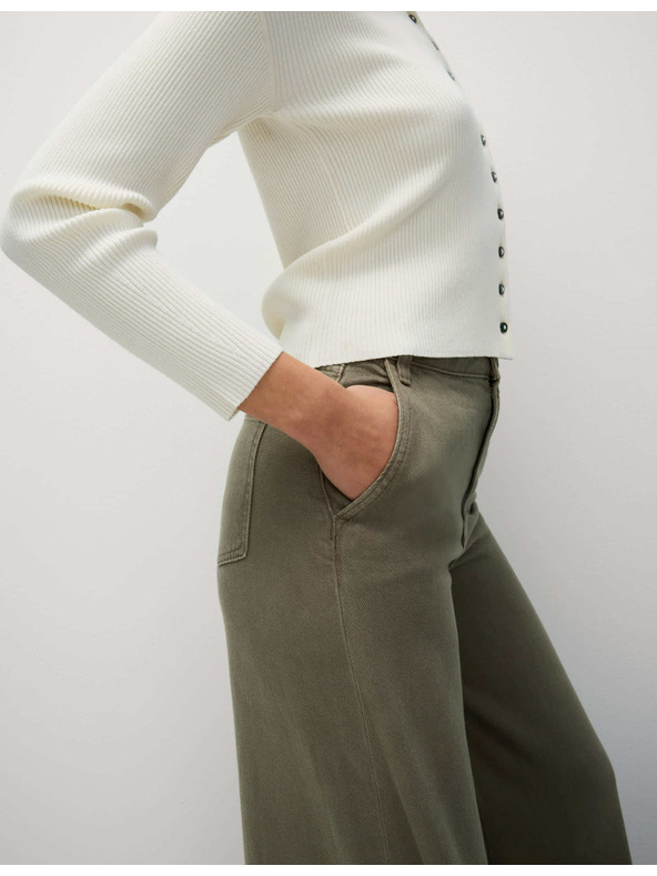 Marks & Spencer Palazzo nohavice s vysokým podielom bavlny Marks & Spencer hnedá