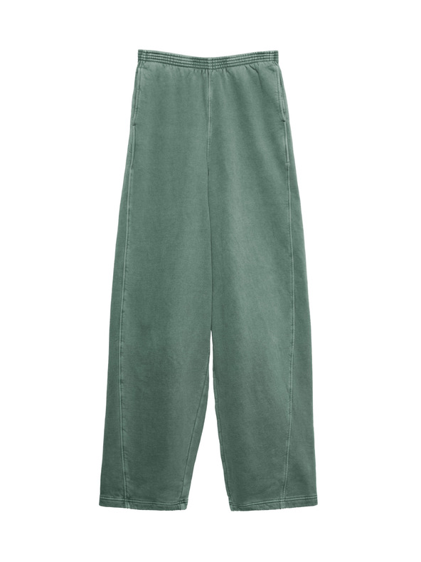 Marks & Spencer Voľné tepláky z čistej bavlny Marks & Spencer zelená