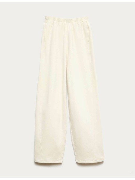 Marks & Spencer Voľné tepláky z čistej bavlny Marks & Spencer smotanová