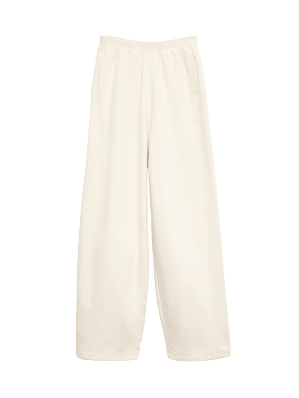 Marks & Spencer Voľné tepláky z čistej bavlny Marks & Spencer smotanová