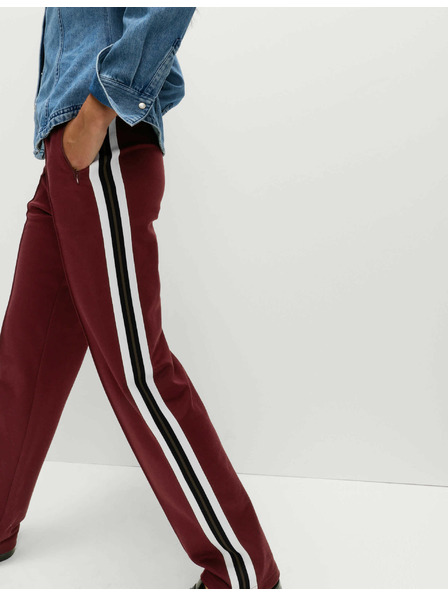 Marks & Spencer Retro tepláky s prúžkami na stranách a s vysokým podielom bavlny Marks & Spencer červená