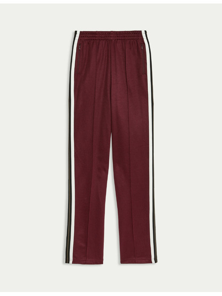 Marks & Spencer Retro tepláky s prúžkami na stranách a s vysokým podielom bavlny Marks & Spencer červená