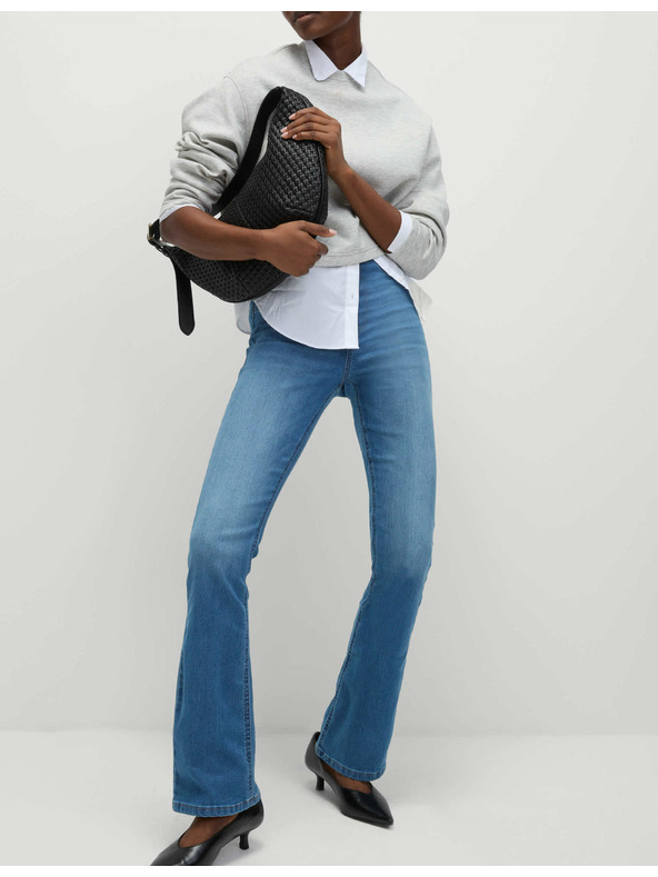 Marks & Spencer Džegíny s rozšírenými nohavicami Marks & Spencer námorná modrá