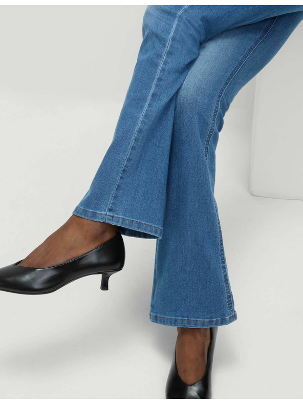 Marks & Spencer Džegíny s rozšírenými nohavicami Marks & Spencer námorná modrá