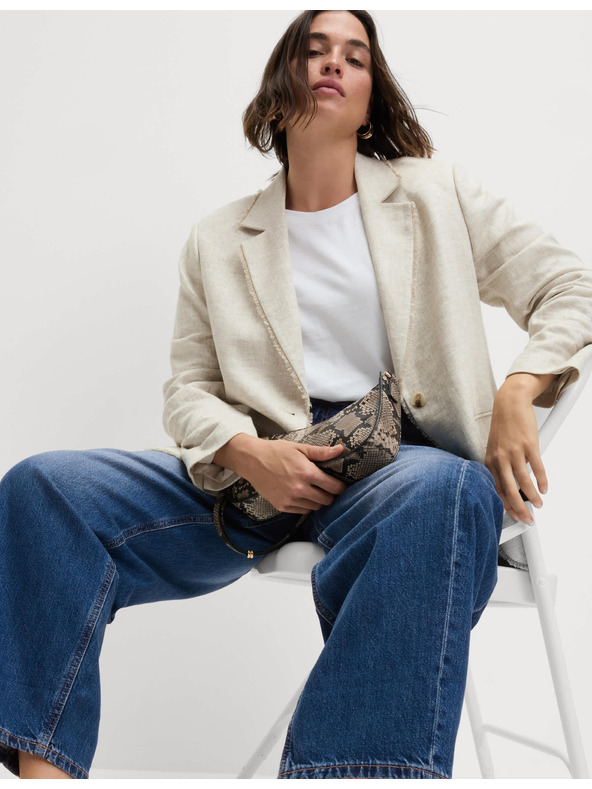 Marks & Spencer Rovné džínsy so stredne vysokým sedom Marks & Spencer námorná modrá