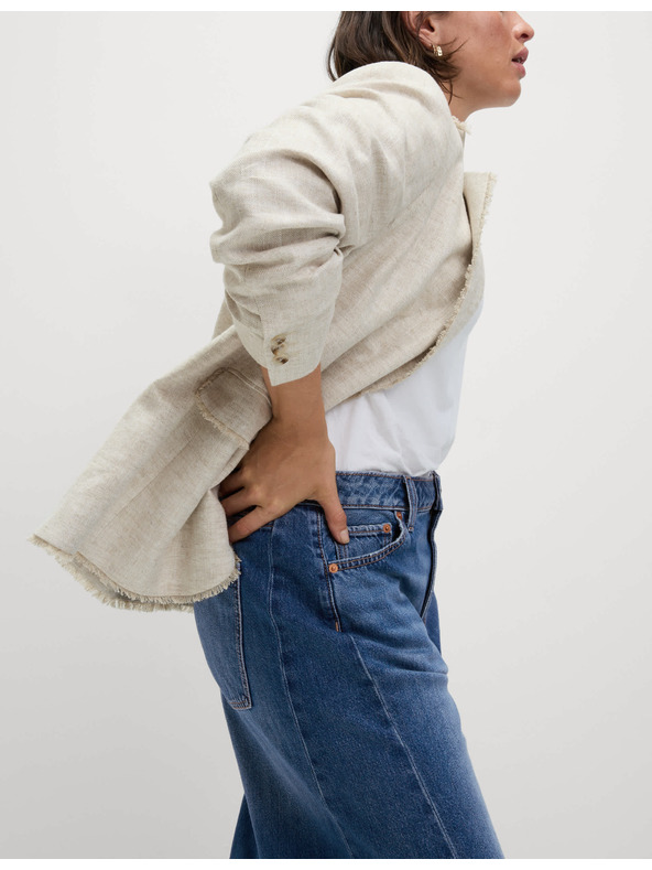 Marks & Spencer Rovné džínsy so stredne vysokým sedom Marks & Spencer námorná modrá