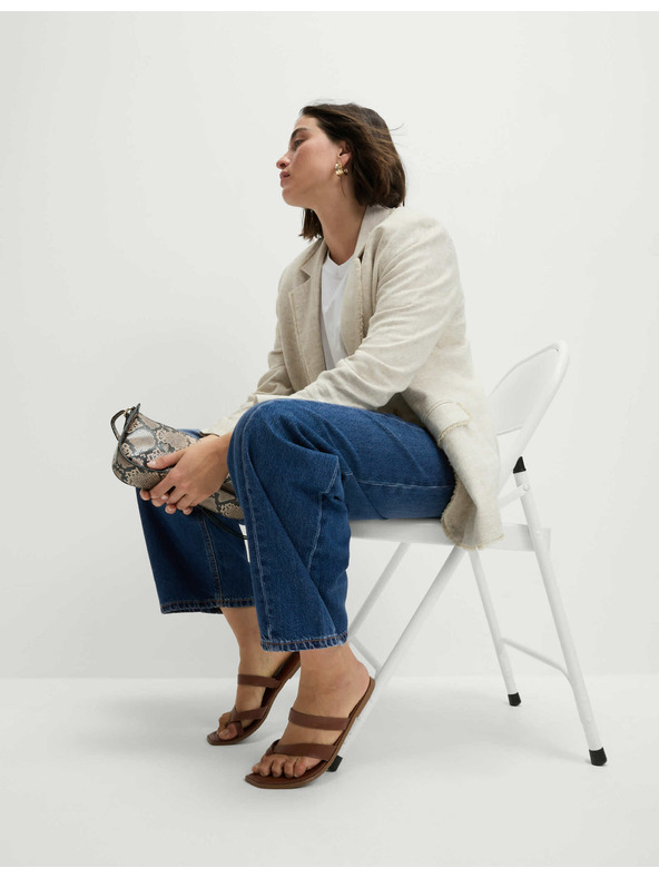 Marks & Spencer Rovné džínsy so stredne vysokým sedom Marks & Spencer námorná modrá