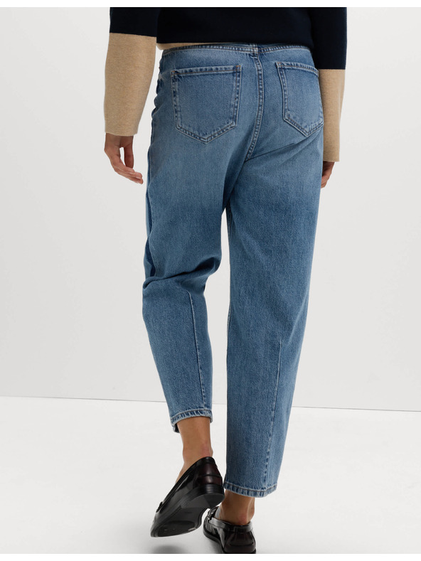 Marks & Spencer Džínsy s rovnými nohavicami, so stredne vysokým pásom a ozdobným detailom Marks & Spencer námorná modrá