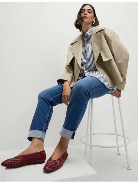 Marks & Spencer Super mäkké džínsy Harper s vysokým pásom Marks & Spencer námorná modrá