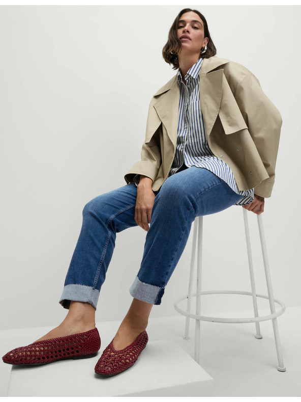 Marks & Spencer Super mäkké džínsy Harper s vysokým pásom Marks & Spencer námorná modrá