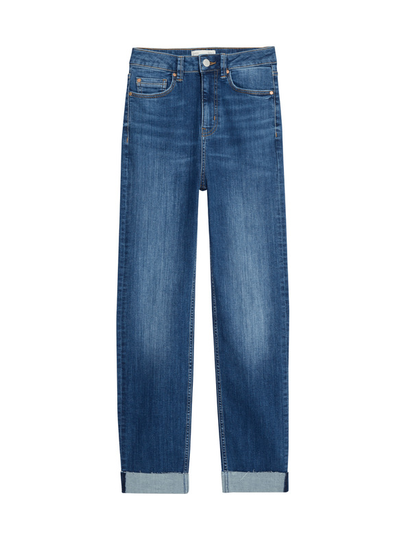 Marks & Spencer Super mäkké džínsy Harper s vysokým pásom Marks & Spencer námorná modrá