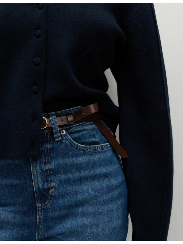 Marks & Spencer Úzke džínsy so stredne vysokým pásom Marks & Spencer námorná modrá