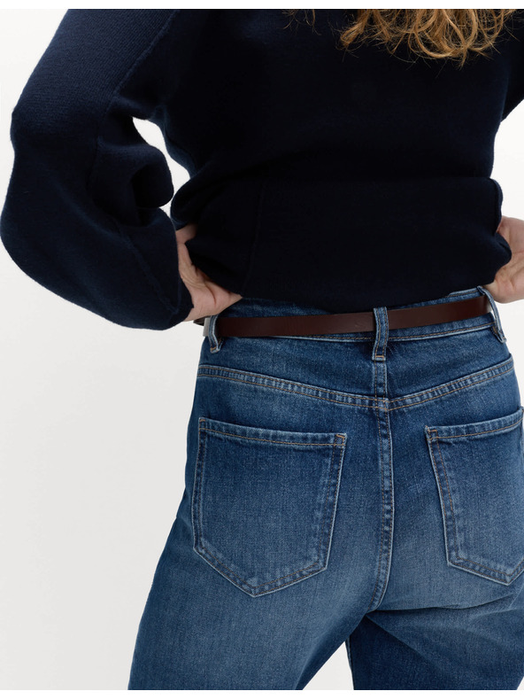 Marks & Spencer Úzke džínsy so stredne vysokým pásom Marks & Spencer námorná modrá