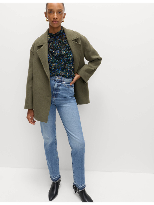 Marks & Spencer Úzke džínsy so stredne vysokým pásom Marks & Spencer námorná modrá