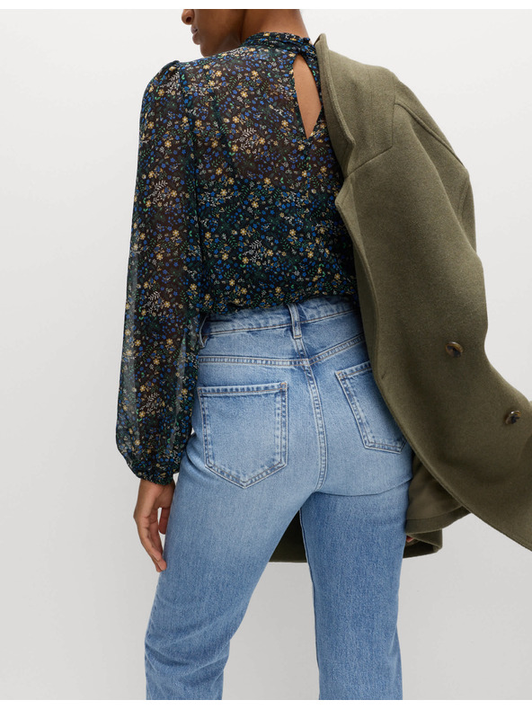 Marks & Spencer Úzke džínsy so stredne vysokým pásom Marks & Spencer námorná modrá