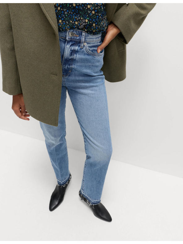 Marks & Spencer Úzke džínsy so stredne vysokým pásom Marks & Spencer námorná modrá