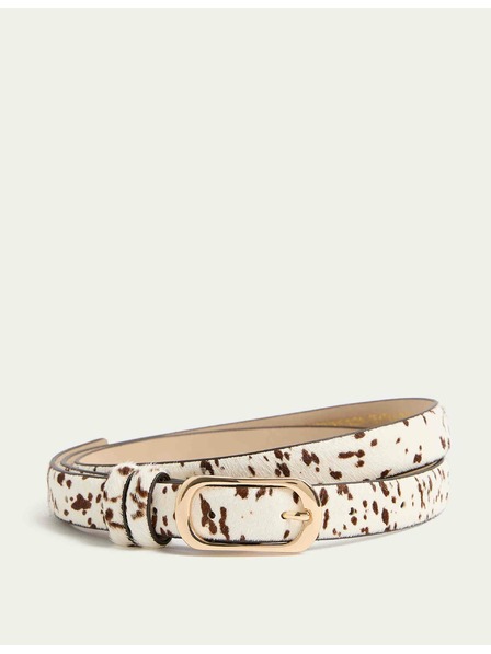 Marks & Spencer Úzky kožený opasok Marks & Spencer hnedá