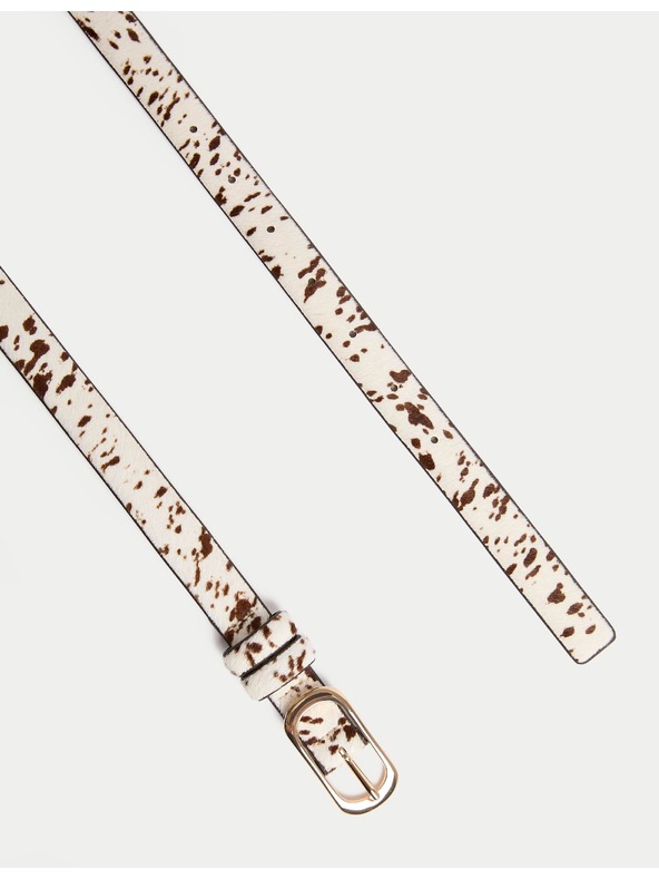 Marks & Spencer Úzky kožený opasok Marks & Spencer hnedá