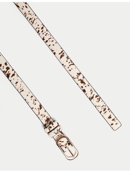 Marks & Spencer Úzky kožený opasok Marks & Spencer hnedá