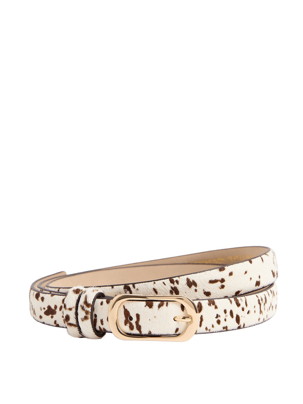 Marks & Spencer Úzky kožený opasok Marks & Spencer hnedá