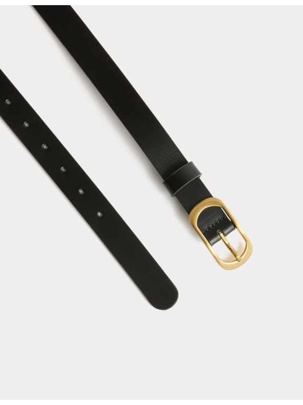 Marks & Spencer Kožený opasok do džínsov Marks & Spencer čierna