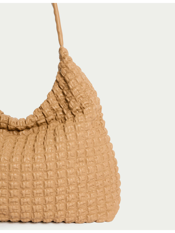 Marks & Spencer Prešívaná kabelka cez rameno Marks & Spencer hnedá