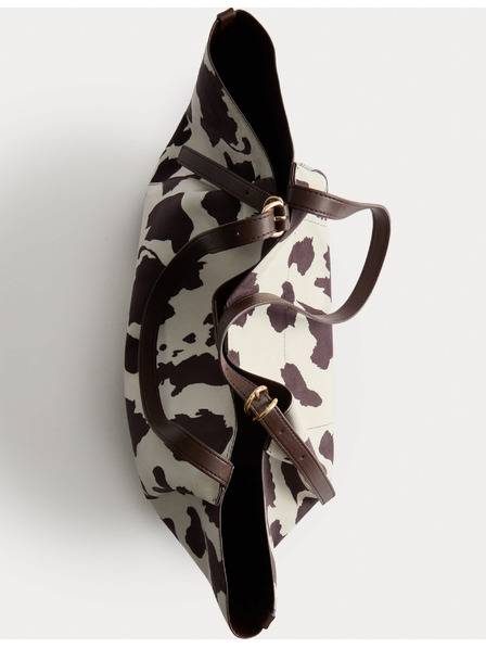 Marks & Spencer Semišová mäkká taška s uchami, so zvieracím motívom Marks & Spencer béžová