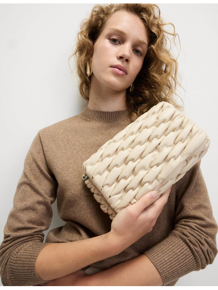 Marks & Spencer Kabelka cez rameno z umelej kože Marks & Spencer smotanová