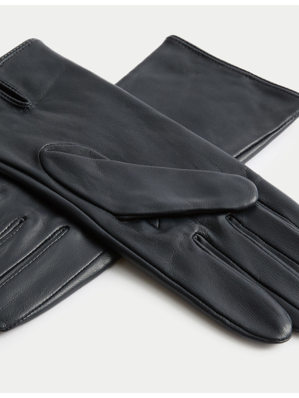 Marks & Spencer Kožené rukavice Marks & Spencer námorná modrá