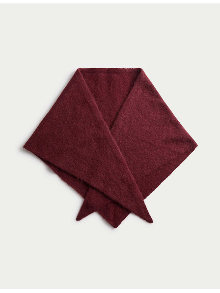 Marks & Spencer Pletená trojuholníková šatka s textúrou a vlnou Marks & Spencer červená